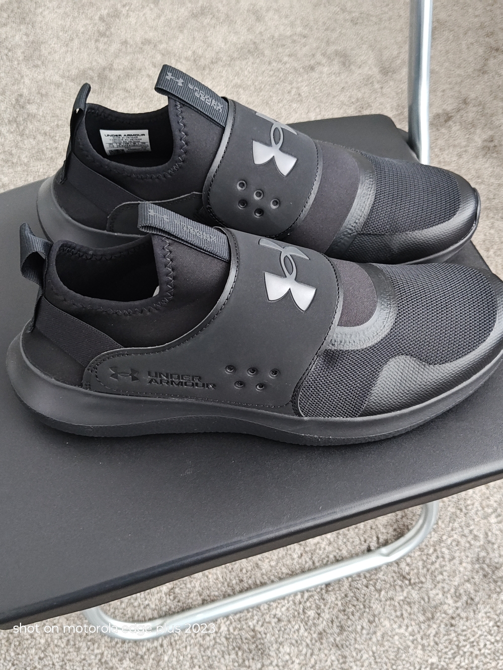 Under Armour Runplay Men's Slip-On Athletic Sneakers Black Size 11.5 3024870-003